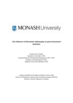 The influence of Descartes’ philosophy on past and present feminism