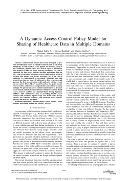 A Dynamic Access Control Policy Model for Sharing of Healthcare Data in Multiple Domains