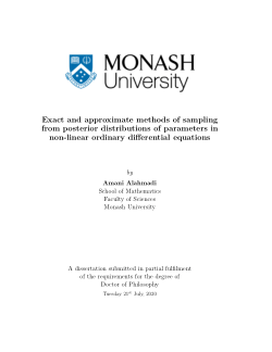 Exact and approximate methods of sampling from posterior distributions of parameters in non-linear ordinary differential equations