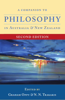 The Companion to Philosophy in Australia and New Zealand (Second Edition)