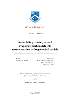 Assimilating remotely sensed evapotranspiration data into next-generation hydrogeological models