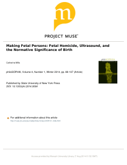 Making Fetal Persons: Fetal homicide, ultrasound and the normative significance of birth