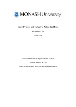 Sacred Values and Collective Action Problems