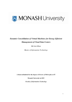 Dynamic Consolidation of Virtual Machines for Energy Efficient Management of Cloud Data Centers