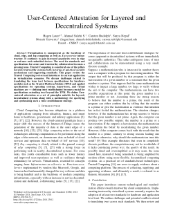 User-Centered Attestation for Layered and Decentralized Systems