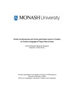 Verbal morphosyntax and three-participant events in Sudest, an Oceanic language of Papua New Guinea