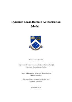 Dynamic Cross-Domain Authorisation Model