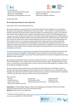 Australia- Japan RAA and the death penalty: open letter to the Australian Government Dec2020_final.pdf