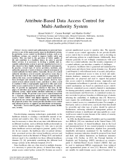 Attribute-Based Data Access Control for Multi-Authority System