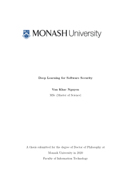 Deep Learning for Software Security