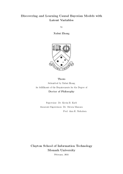 Discovering and Learning Causal Bayesian Models with Latent Variables