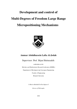Development and control of Multi-Degrees of Freedom Large Range Micropositioning Mechanisms