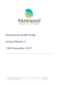 Hazelwood Health Study Annual Report 2015.pdf