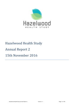 Hazelwood Health Study 2nd Annual Report 2016