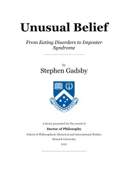 Unusual Belief: From Eating Disorders to Imposter Syndrome