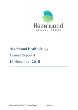Hazelwood Health Study 4th Annual Report 2018
