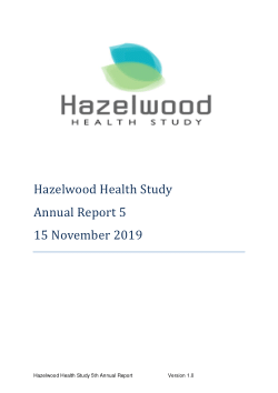 Hazelwood Health Study 5th Annual Report 2019