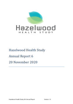 Hazelwood Health Study 6th Annual Report 2020