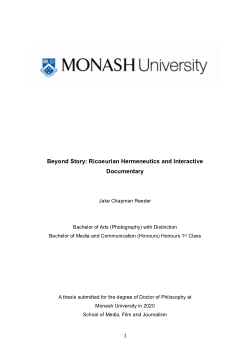 Beyond Story: Ricoeurian Hermeneutics and Interactive Documentary