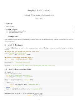SleepWell Data Management & Analysis Code