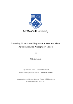 Learning Structured Representations and their Applications in Computer Vision