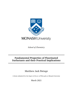 Fundamental Properties of Fluorinated Surfactants and their Practical Implications
