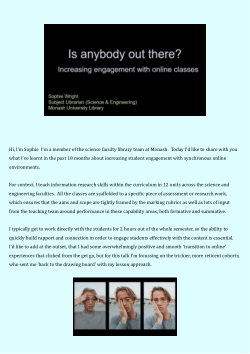 Is anybody out there? Increasing engagement with online classes