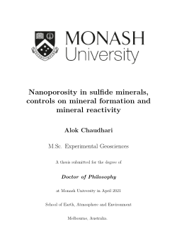 Nanoporosity in sulfide minerals, controls on mineral formation and mineral reactivity