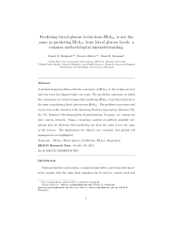 Predicting blood glucose levels from HbA1c is not the same as predicting HbA1c from blood glucose levels: a common methodological misunderstanding.