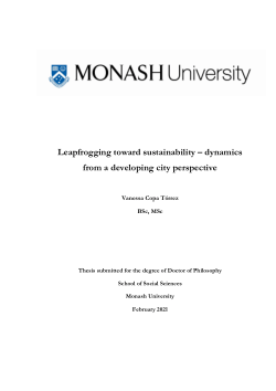 Leapfrogging toward sustainability – dynamics from a developing city perspective