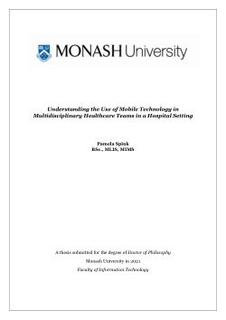 Understanding the Use of Mobile Technology in Multidisciplinary Healthcare Teams in a Hospital Setting