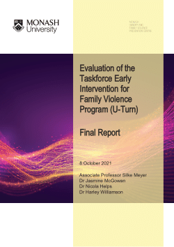 Evaluation of the Taskforce Early Intervention for family Violence Program (U-Turn)