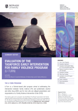 Summary Report: Evaluation of the Taskforce Early Intervention for Family Violence Program (U-Turn)