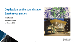 Digitisation on the sound stage: Sharing our stories (John Cargher Collection)