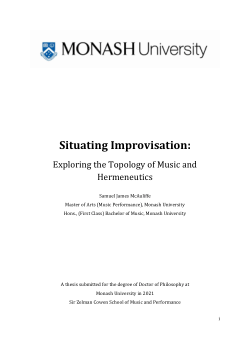 Situating Improvisation: Exploring the Topology of Music and Hermeneutics