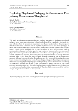 02 Exploring Play-based Pedagogy in Government Pre-primary Classrooms of Bangladesh