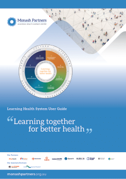 A Learning Health System: Learning together for better health - User guide
