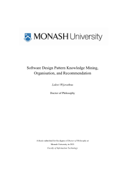 Software Design Pattern Knowledge Mining, Organisation, and Recommendation