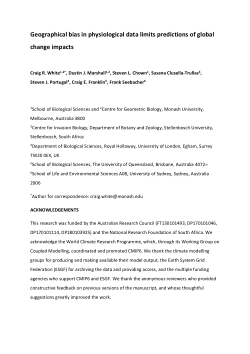 Typescript of White et al. 2021 Functional Ecology