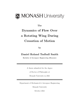 Dynamics of Flow Over a Rotating Wing During Cessation of Motion