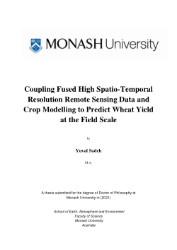 Coupling Fused High Spatio-Temporal Resolution Remote Sensing Data and Crop Modelling to Predict Wheat Yield at the Field Scale
