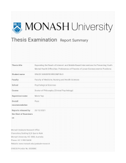 Expanding the Reach of Internet- and Mobile-Based Interventions for Preventing Youth Mental Health Difficulties: Preferences of Parents of Lower-Socioeconomic Positions