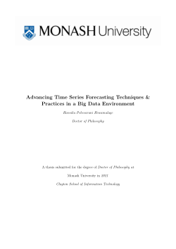 Advancing Time Series Forecasting Techniques & Practices in a Big Data Environment