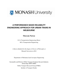 A Performance Based Reliability Engineering Approach For Urban Trains in Melbourne