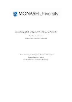 Modelling EHR of Spinal Cord Injury Patients