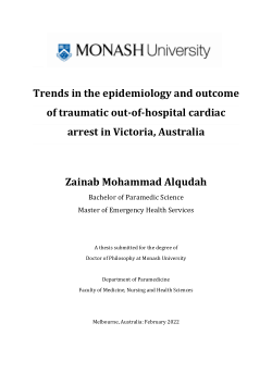 Trends in the epidemiology and outcome of traumatic out-of-hospital cardiac arrest in Victoria, Australia
