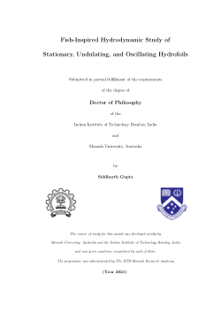 Fish-Inspired Hydrodynamic Study of Stationary, Undulating, and Oscillating Hydrofoils