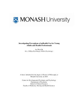 Investigating Perceptions of mHealth Use for Young Adults and Health Professionals