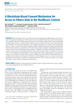 A Blockchain-Based Consent Mechanism for Access to Fitness Data in the Healthcare Context