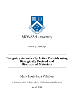 Designing Acoustically Active Colloids using Biologically Derived and Bioinspired Materials